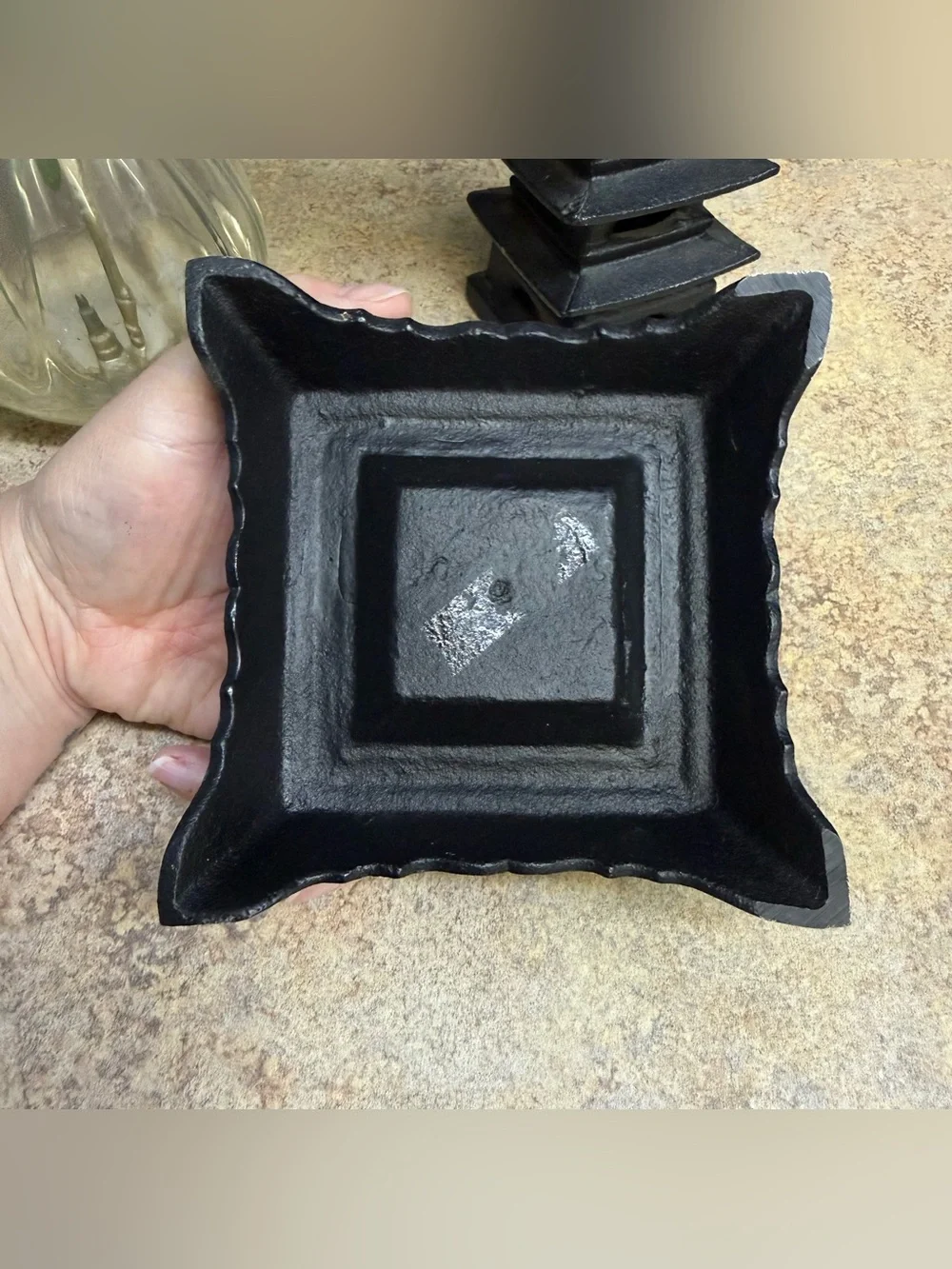 Mid-century rare Toyo pagoda candle holder